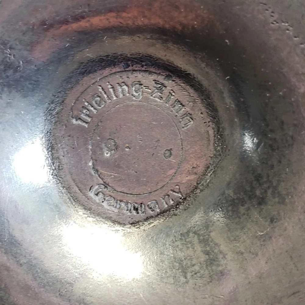 Frieling-Zinn Candlestick Holder Silver Sun Star Celestial Germany Pewter 16.5in